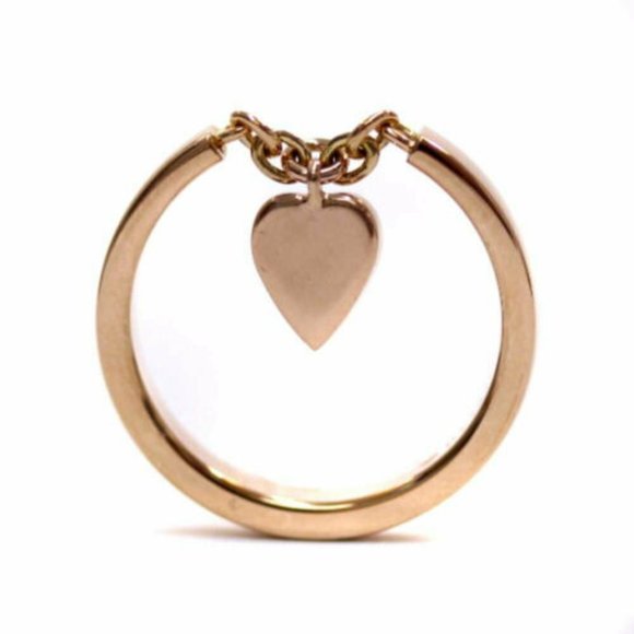 CARTIER LOVE ring with Hanging heart **ROSE  18 K Solid gold!! - Picture 2 of 6